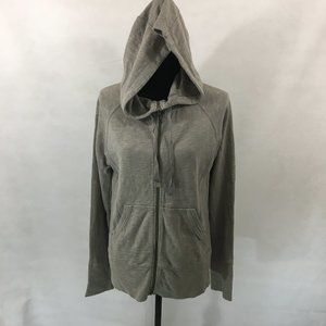 EDDIE BAUER outdoor gray zip up HOODIE sz Medium
